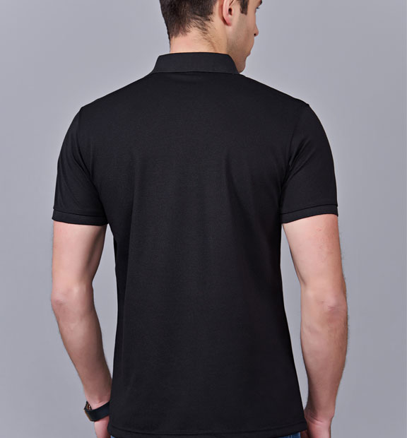 夏季男女通款黑色滌棉短袖商務T恤衫-MAD205hs