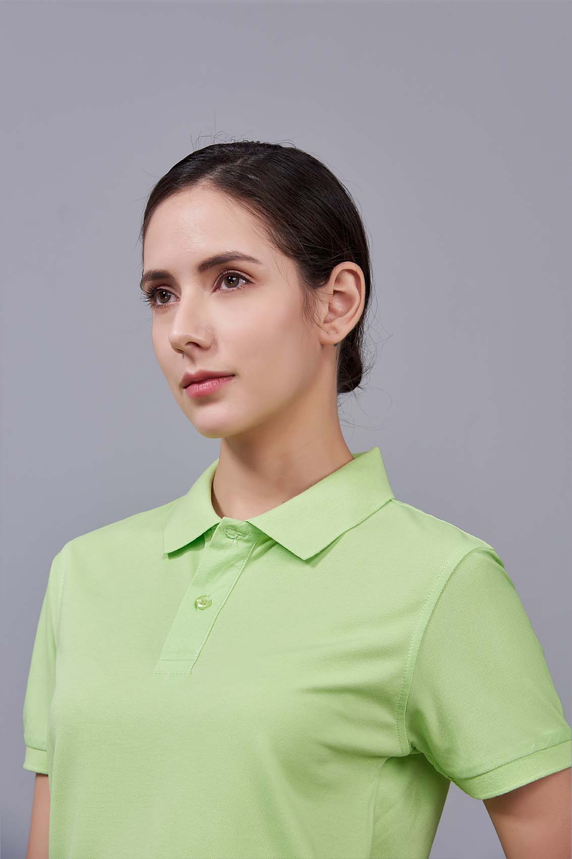 夏季男女通款果綠色短袖Polo衫-MAD205gl