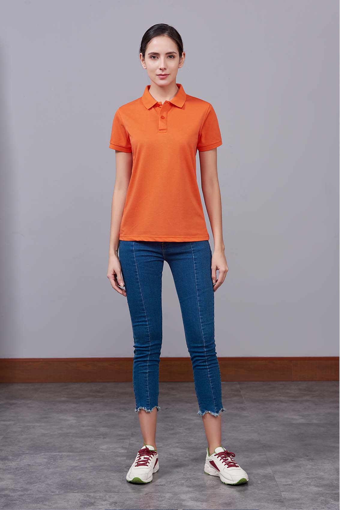 夏季男女通款橘色短袖T恤衫-MAD205js