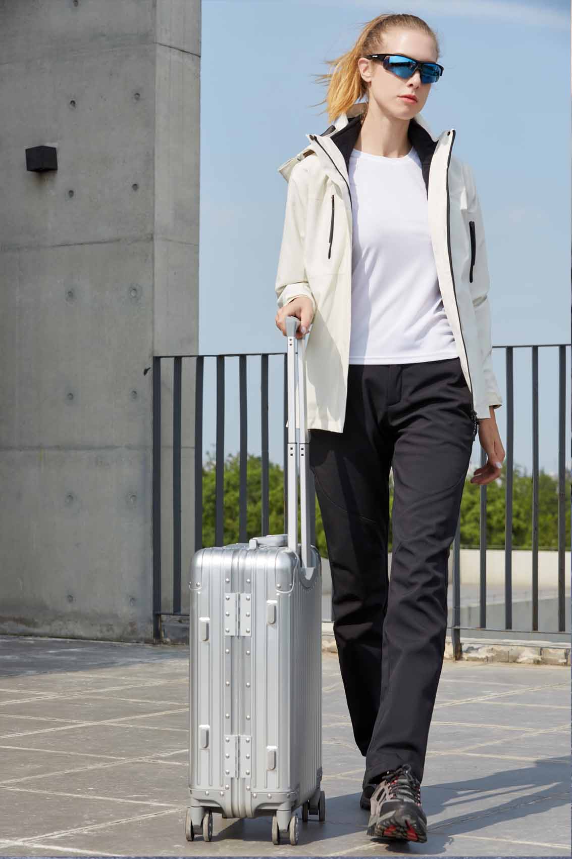 春秋季節白色男女同款沖鋒衣上衣外套#798