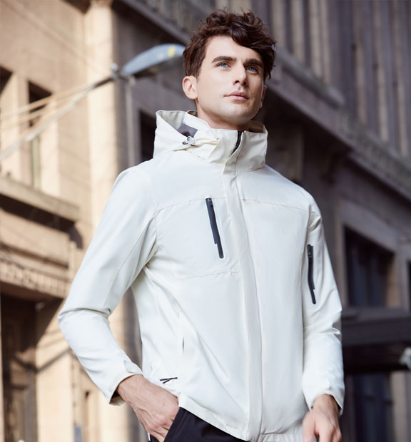 白色男女同款活里活面搖粒絨沖鋒衣上衣外套-798#