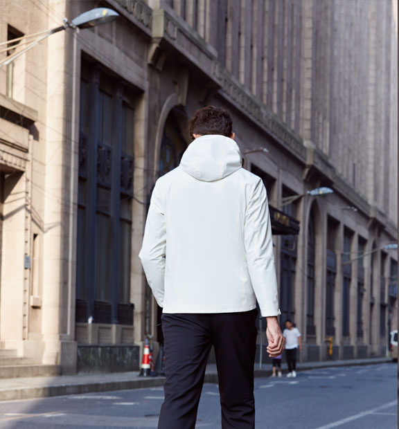 白色男女同款活里活面搖粒絨沖鋒衣上衣外套-798#