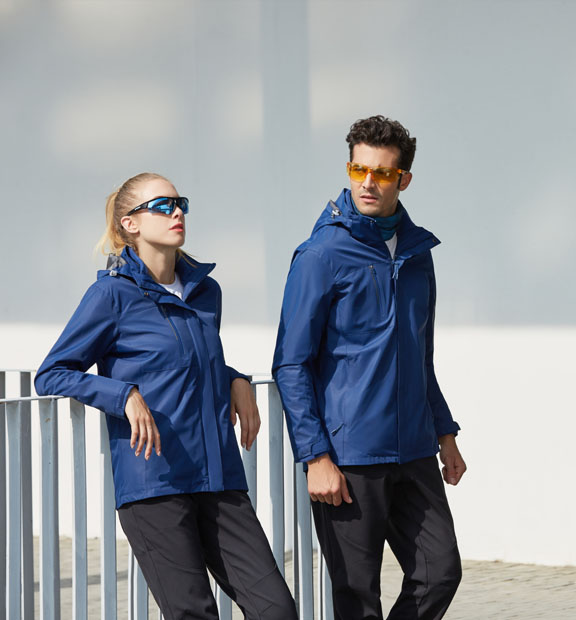 藏藍(lán)色男女同款活里活面搖粒絨沖鋒衣上衣外套-798#