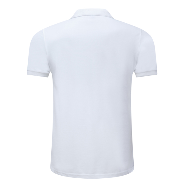 夏季白色男女同款滌棉短袖翻領時尚T恤衫/polo衫-025#