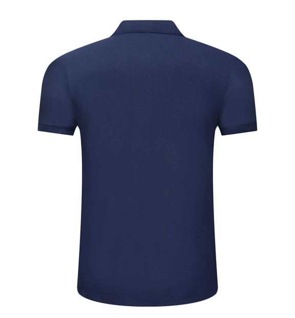 夏季藏藍色男女同款滌棉短袖翻領時尚T恤衫/polo衫-025#