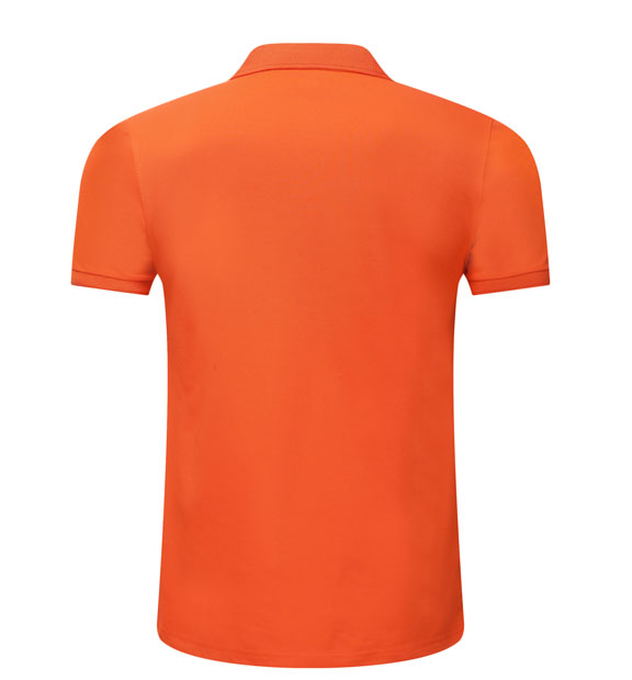 夏季橘色男女同款滌棉短袖翻領時尚T恤衫/polo衫-025#