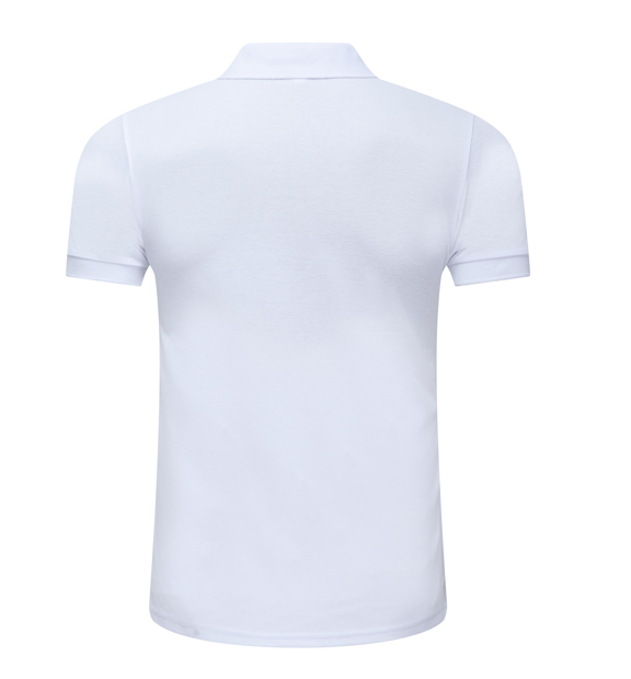夏季白色男女同款絲光棉短袖翻領商務T恤衫/Polo衫-1503#
