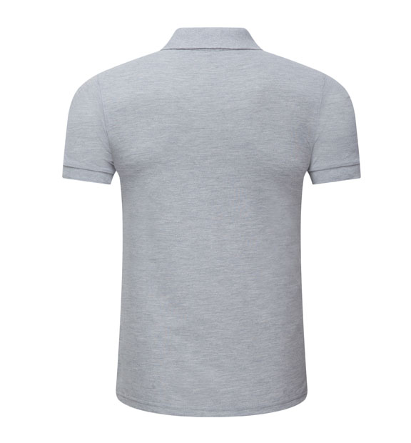 夏季灰色男女同款絲光棉短袖翻領商務T恤衫/Polo衫-1503#