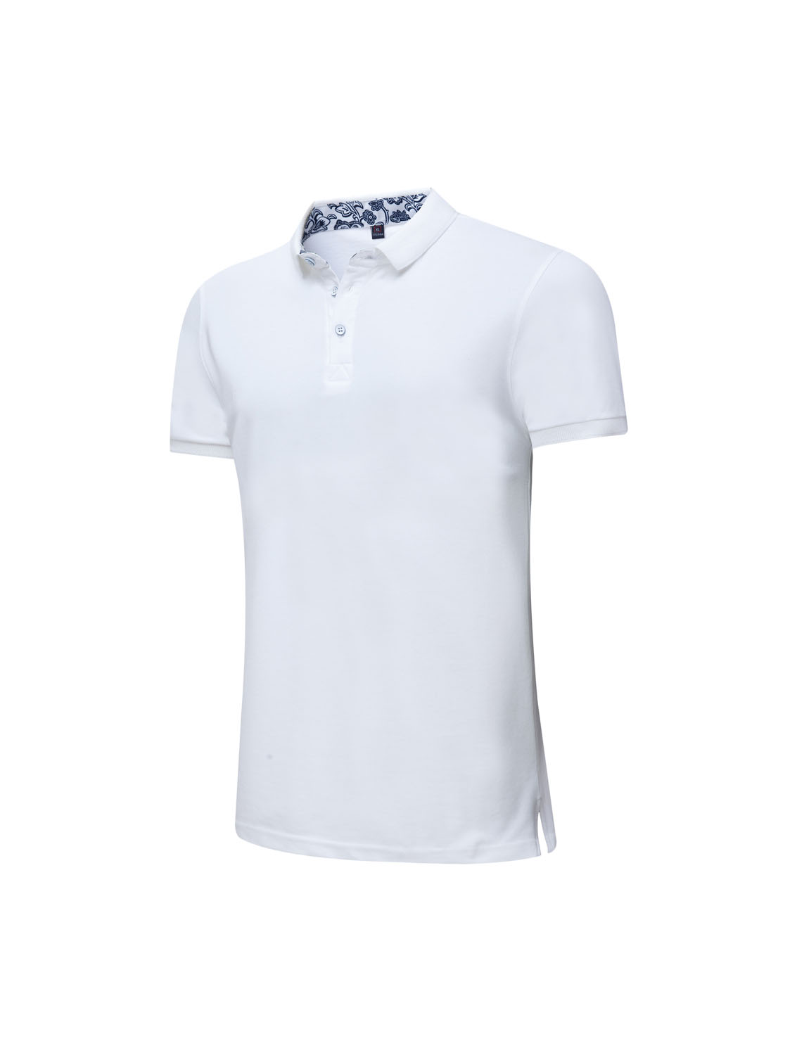 夏季白色男女同款滌棉短袖翻領時尚T恤衫/polo衫-025#