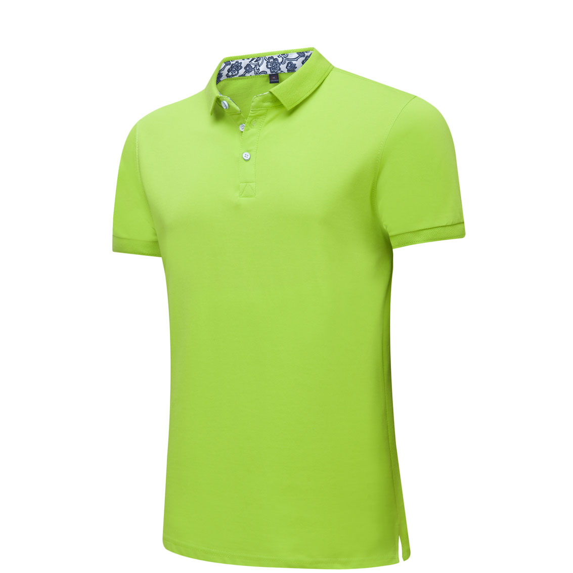夏季果綠色男女同款滌棉短袖翻領時尚T恤衫/polo衫-025#