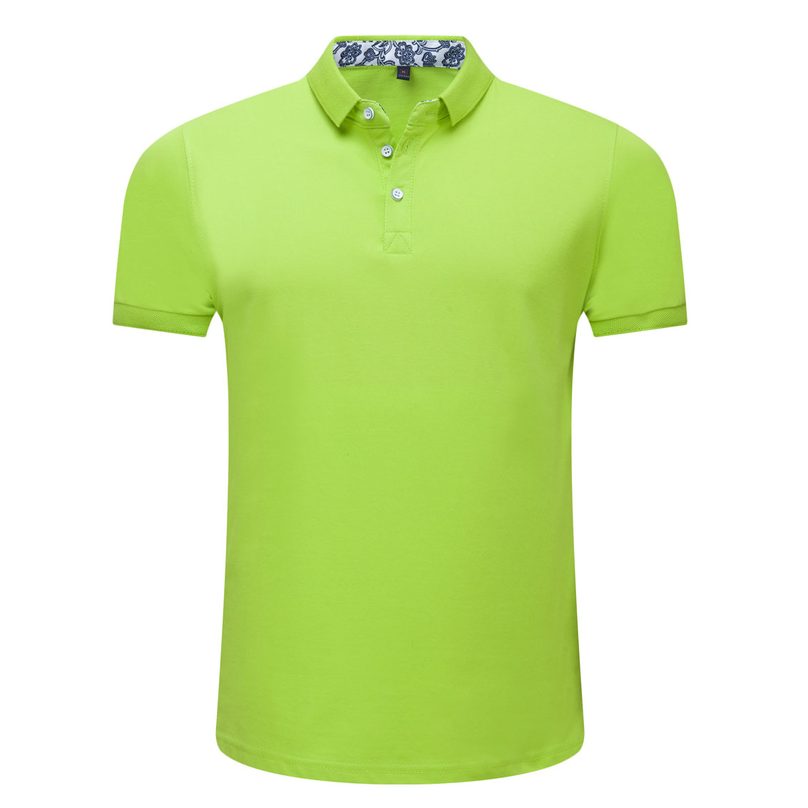 夏季果綠色男女同款滌棉短袖翻領時尚T恤衫/polo衫-025#