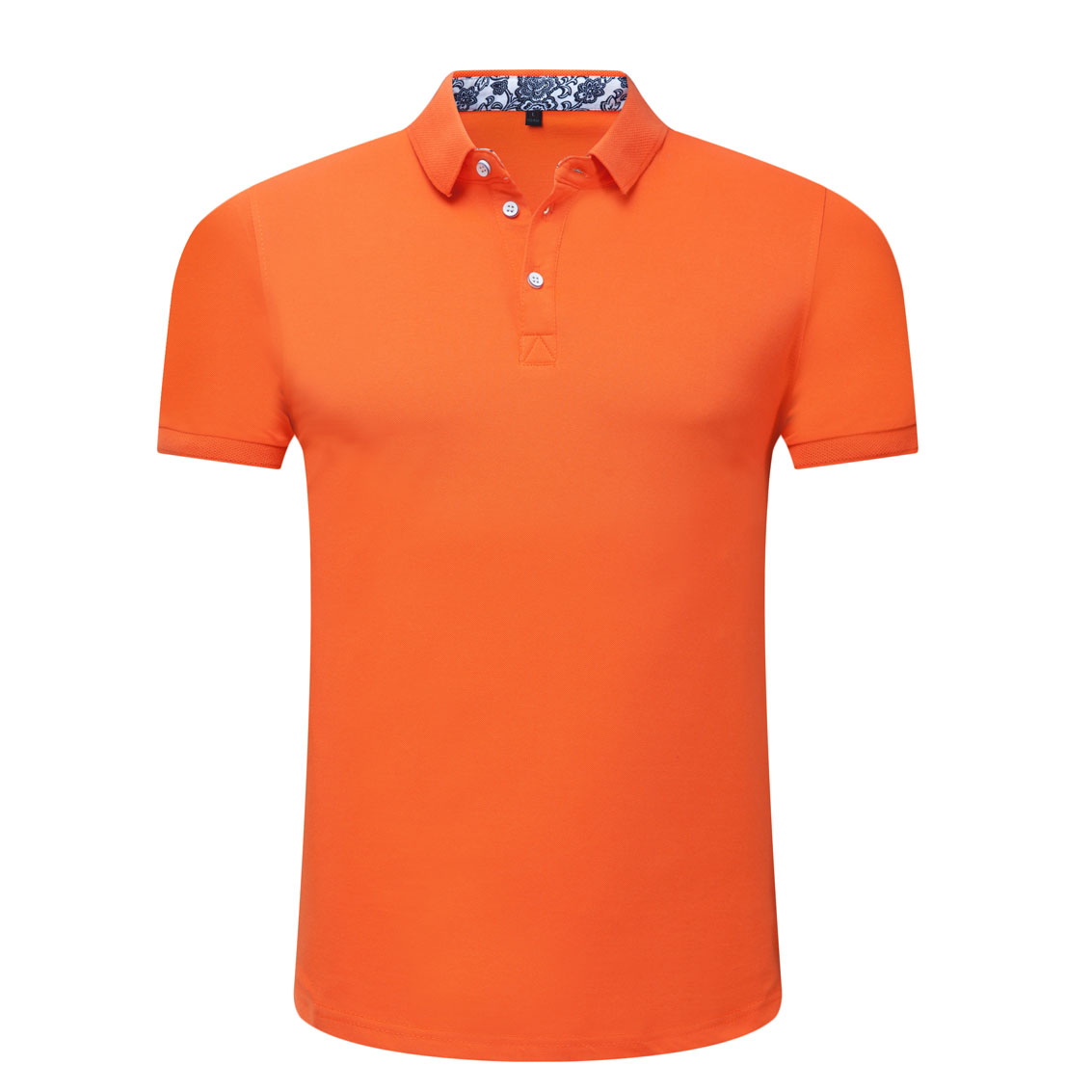 夏季橘色男女同款滌棉短袖翻領時尚T恤衫/polo衫-025#