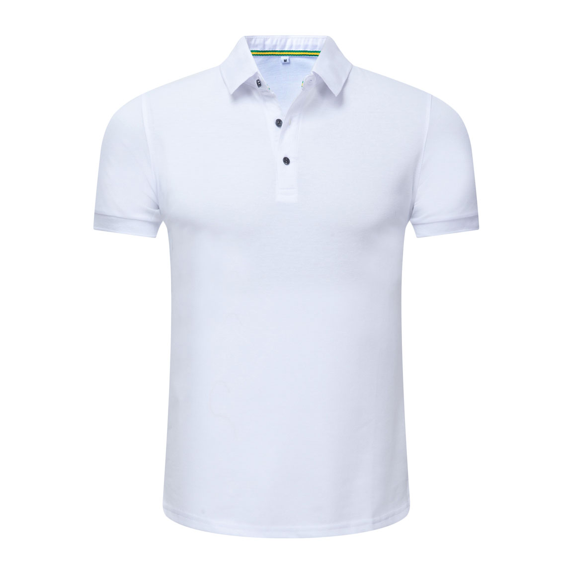 夏季白色男女同款絲光棉短袖翻領商務T恤衫/Polo衫-1503#