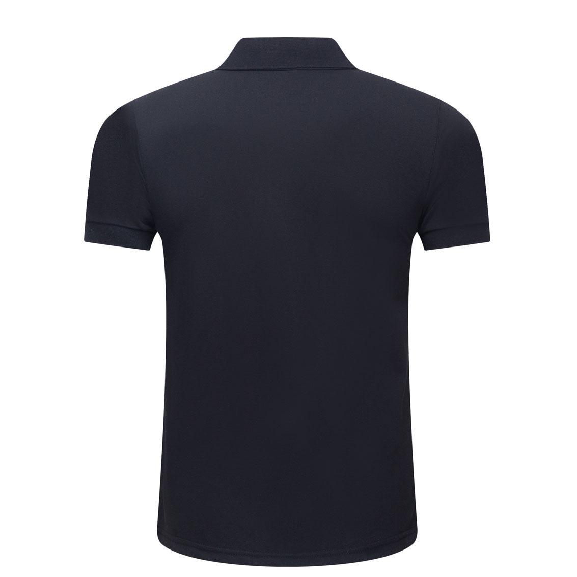 夏季藏藍色男女同款絲光棉短袖翻領休閑T恤衫/Polo衫-1503#