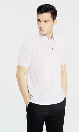 夏季果綠色男女同款絲光棉短袖翻領休閑T恤衫/Polo衫-1503#