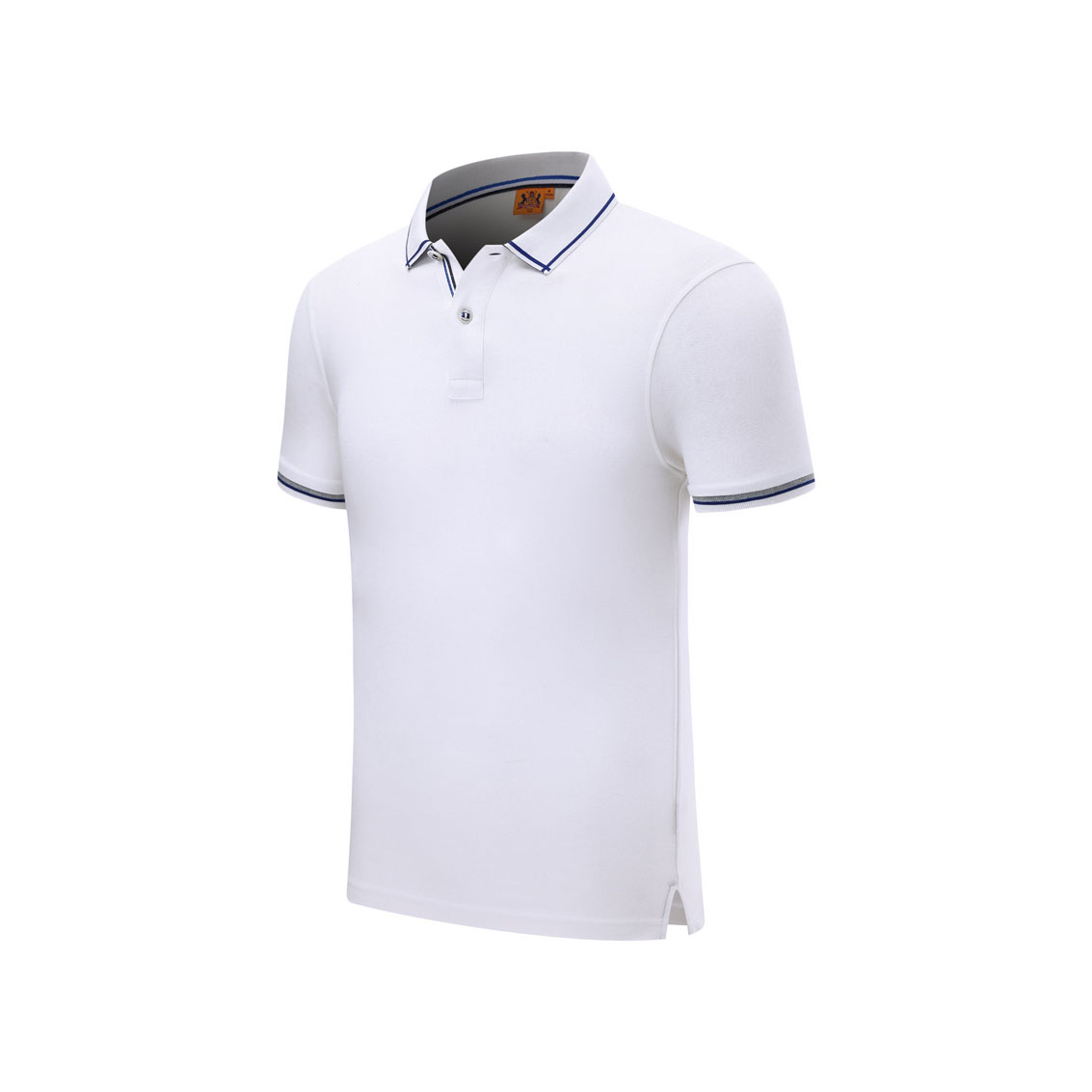 夏季白色男款絲綢質感銅氨纖維透氣翻領商務POLO衫/T恤衫-1898#