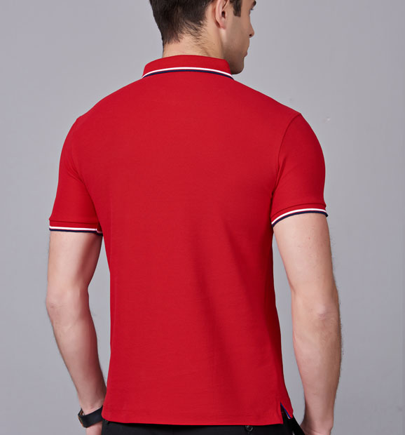 夏季藏大紅男女同款滌棉短袖翻領(lǐng)時(shí)尚T恤衫/polo衫-2788#