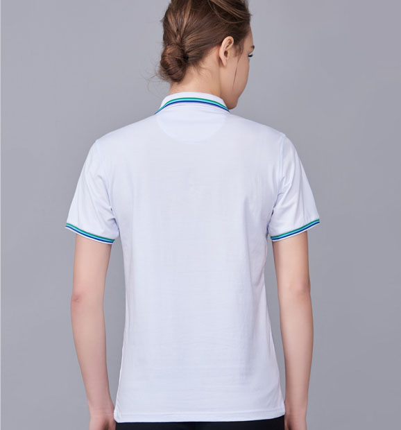 夏季白色男女同款冰瓷棉短袖翻領(lǐng)時尚T恤衫/polo衫-66531#