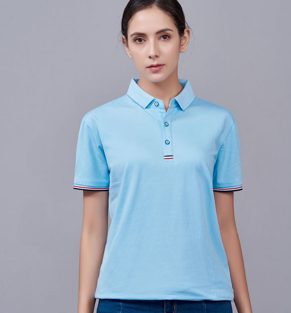 夏季紅色男女同款滌棉短袖翻領(lǐng)時(shí)尚T恤衫/polo衫-85681#