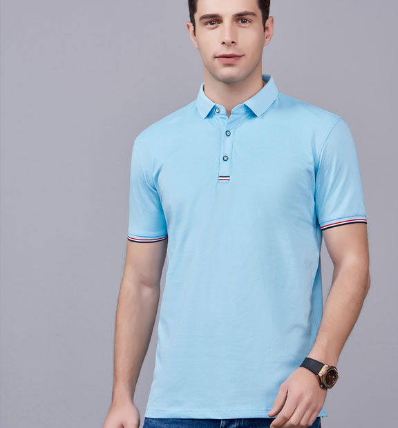 夏季紅色男女同款滌棉短袖翻領(lǐng)時(shí)尚T恤衫/polo衫-85681#